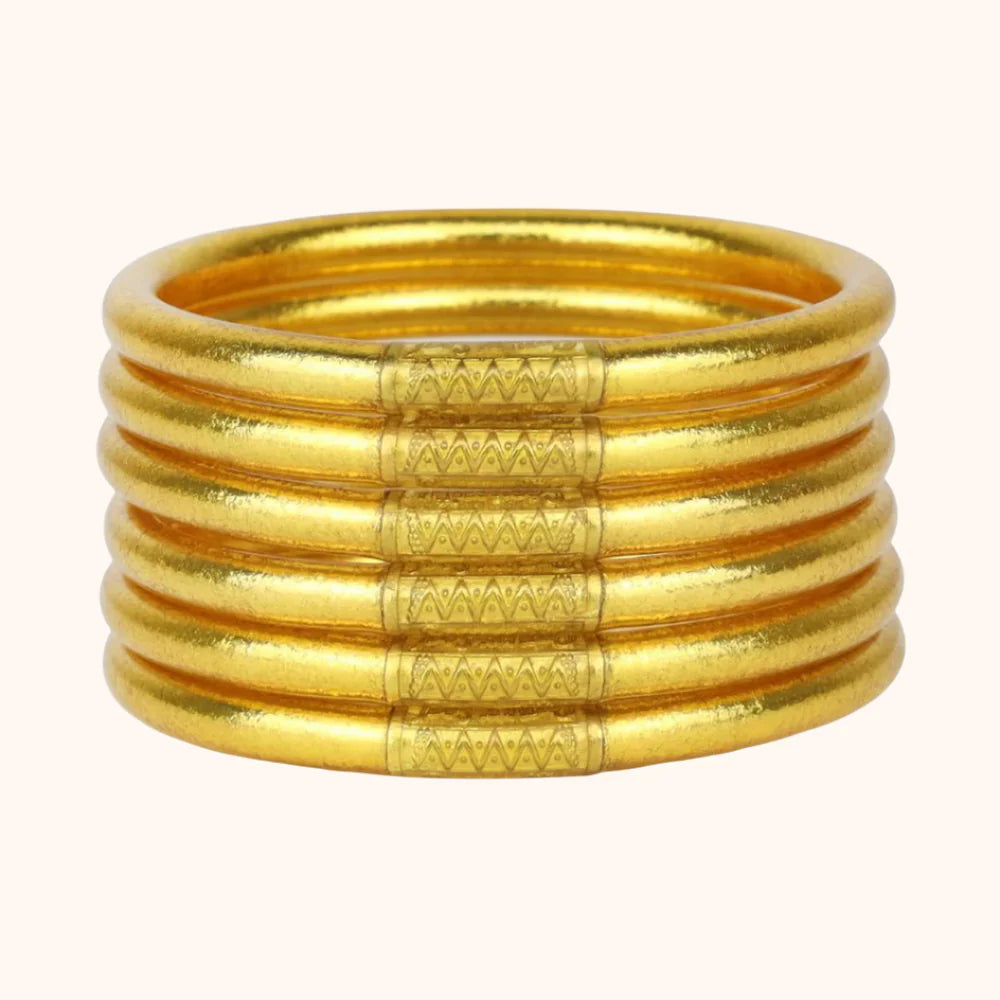Gold All Weather Bangles | Set Of 6 | BuDhaGirl