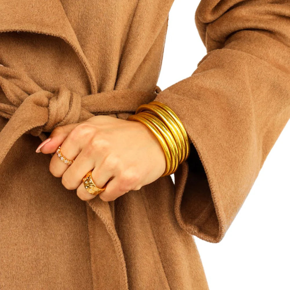 Gold All Weather Bangles | Set Of 6 | BuDhaGirl