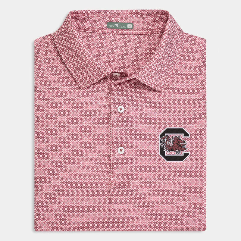 Diamond Lattice Printed Performance Polo | SC Gamecocks Logo
