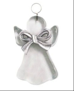 Metal Bow Glass Ornament