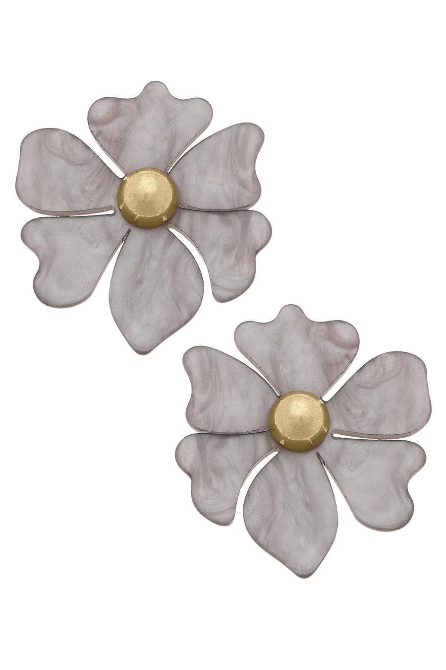 Sophie Marbled Resin Flower Stud Earrings | Canvas