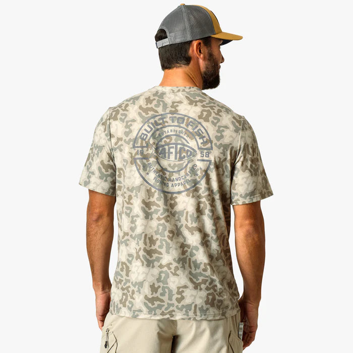 Ocean Bound Short Sleeve Printed Performance Tee | Aftco