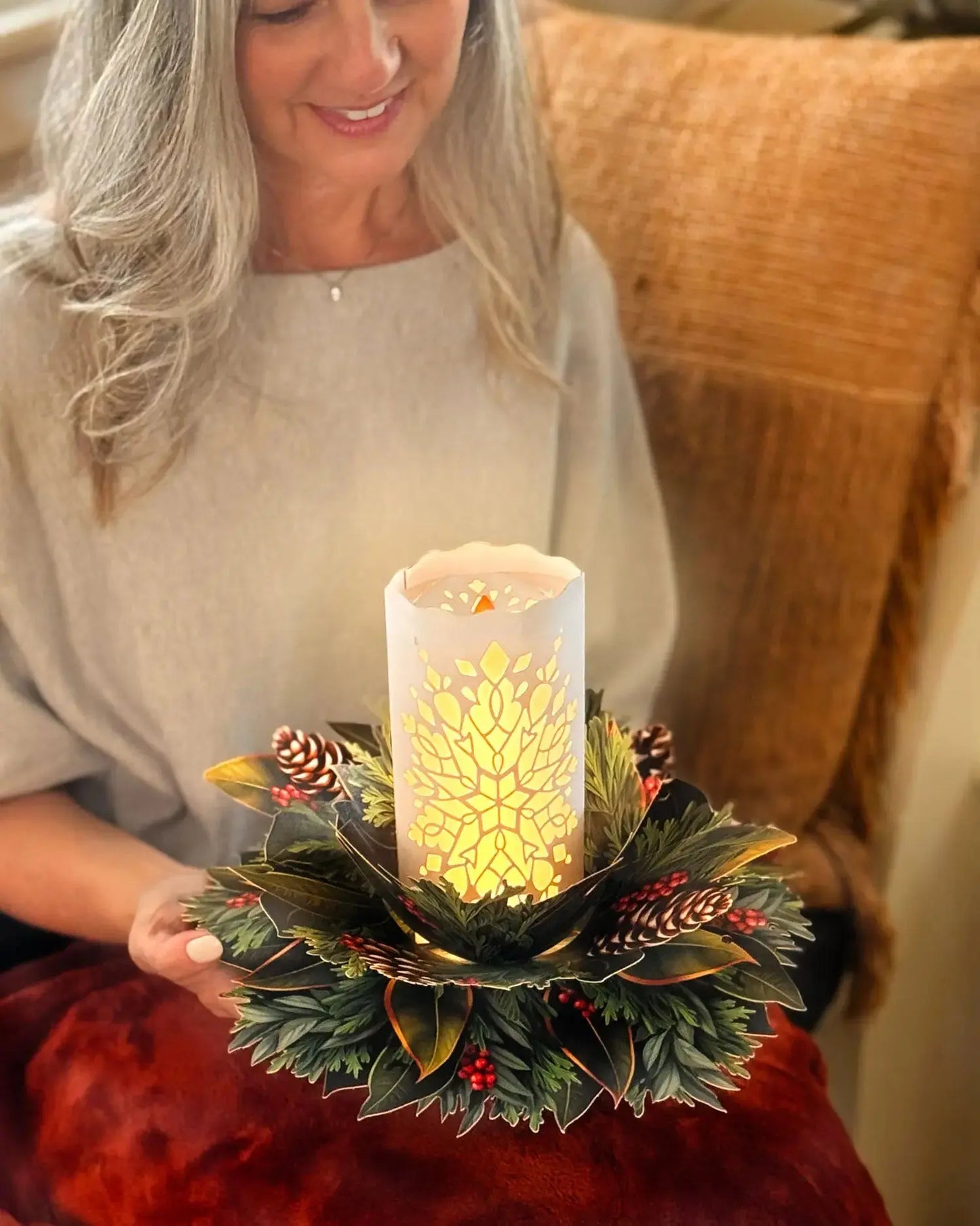 Pop Up Card | Glowing Holiday Candle