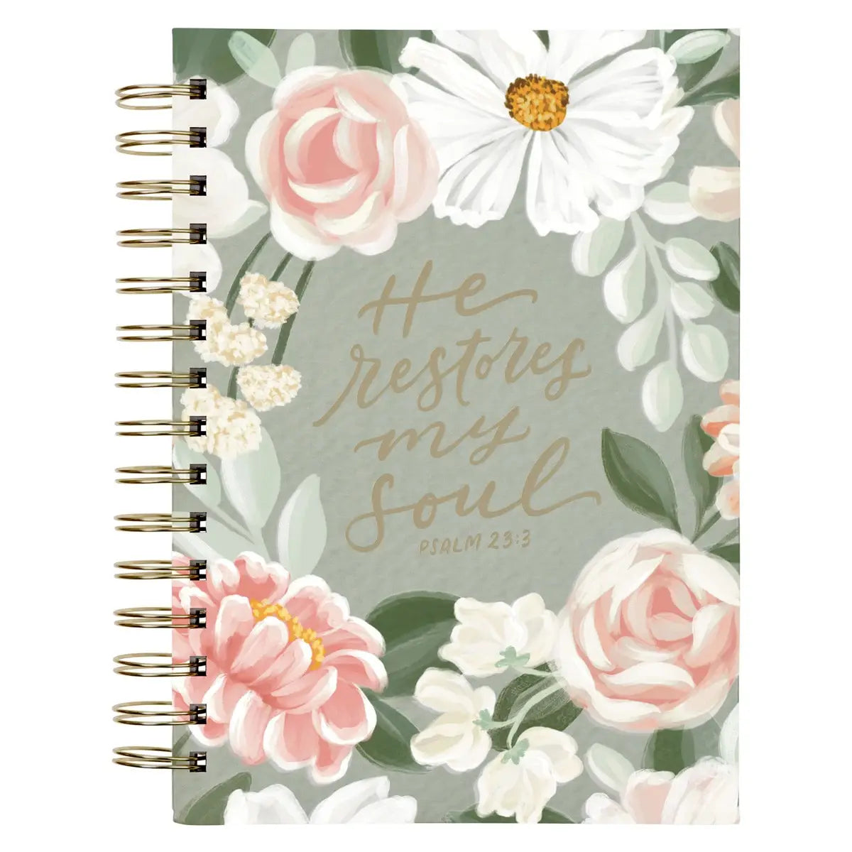 Spiral-Bound Journal | He Restores My Soul Ps. 23:3