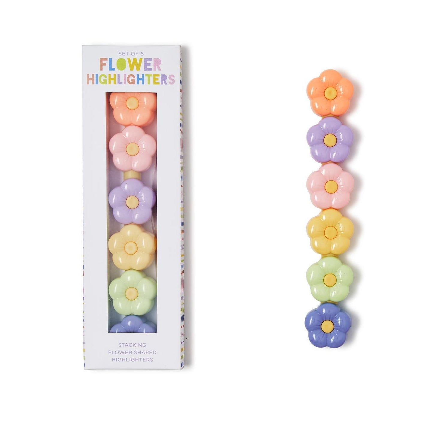 Stackable Flower Highlighters in Gift Box | Includes 5 Colors