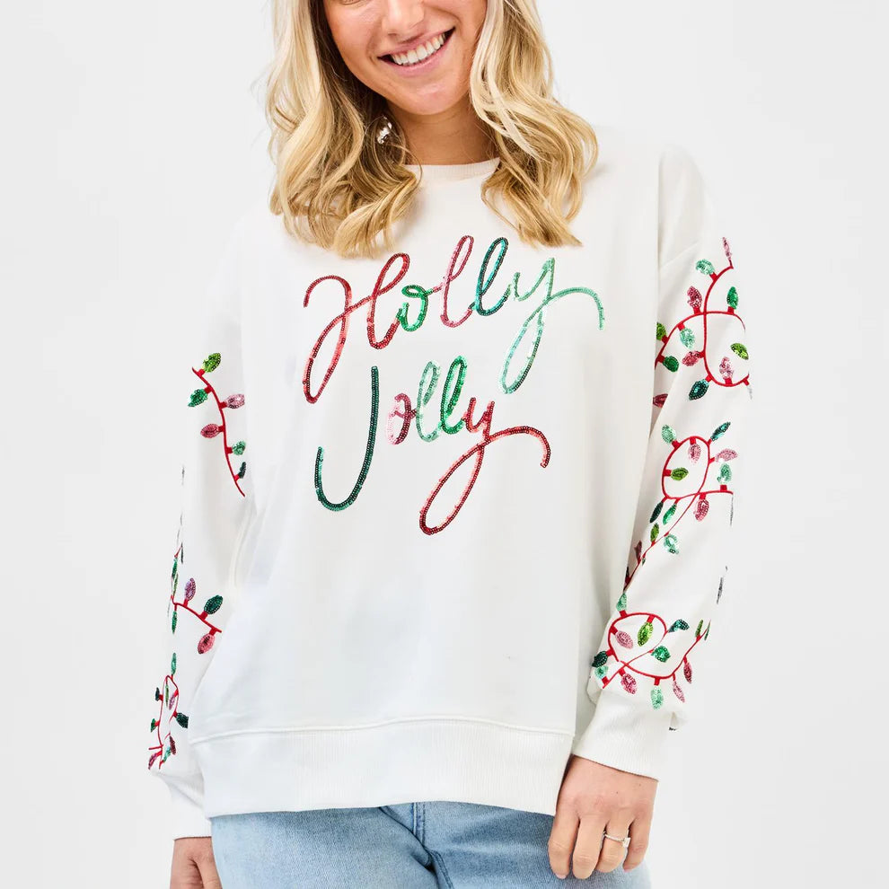 Sarah Sweatshirt | Holly Jolly Lights