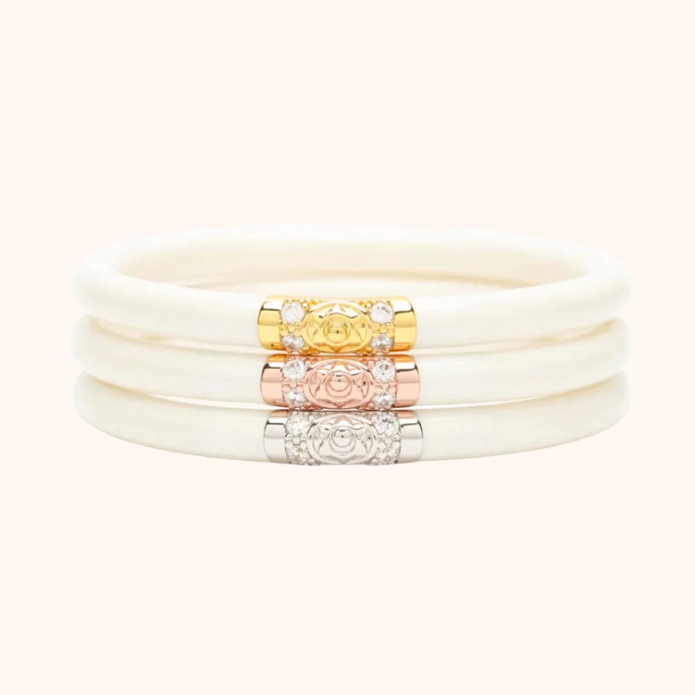 Ivory Three Kings All Weather Bangles | Set Of 3 | BuDhaGirl