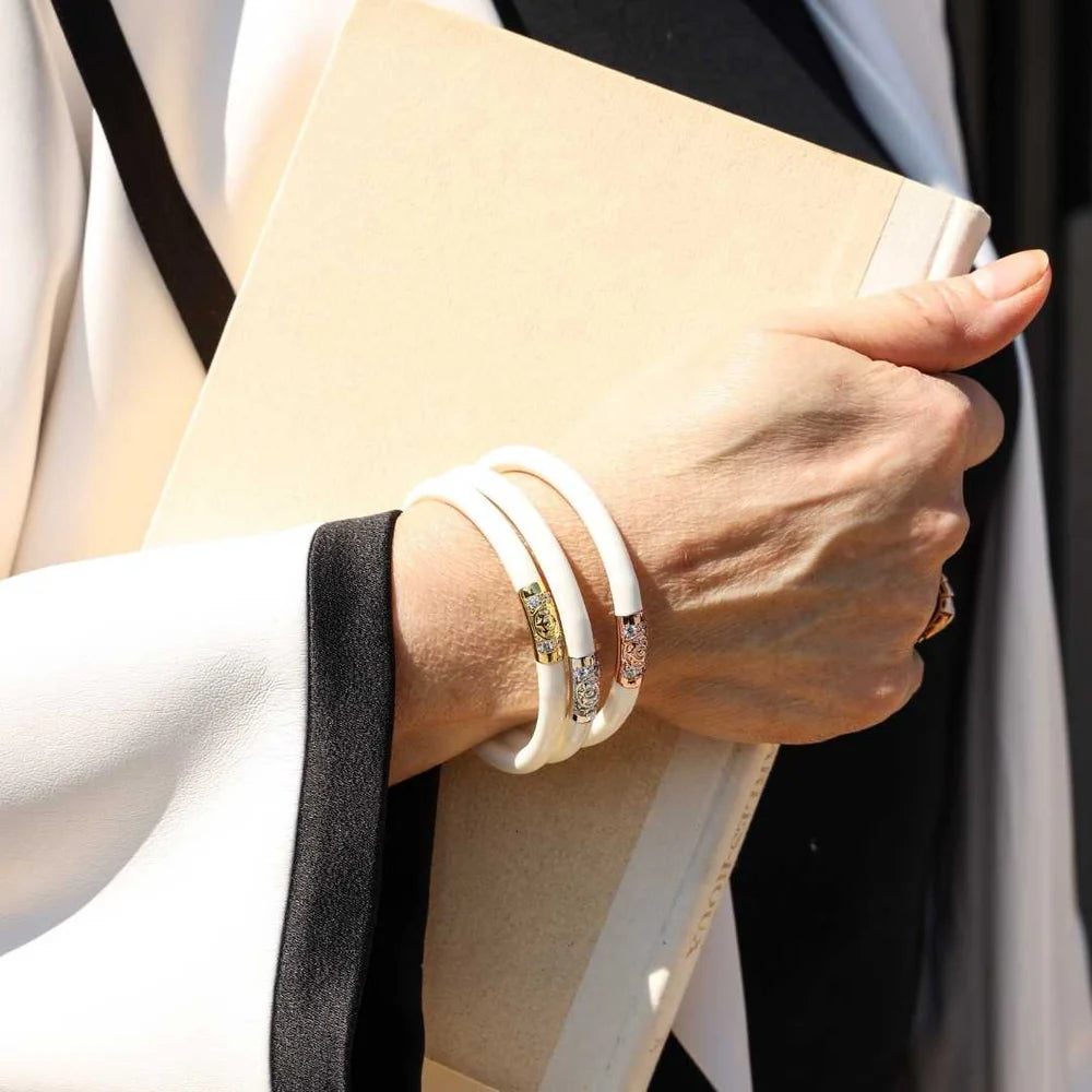 Ivory Three Kings All Weather Bangles | Set Of 3 | BuDhaGirl