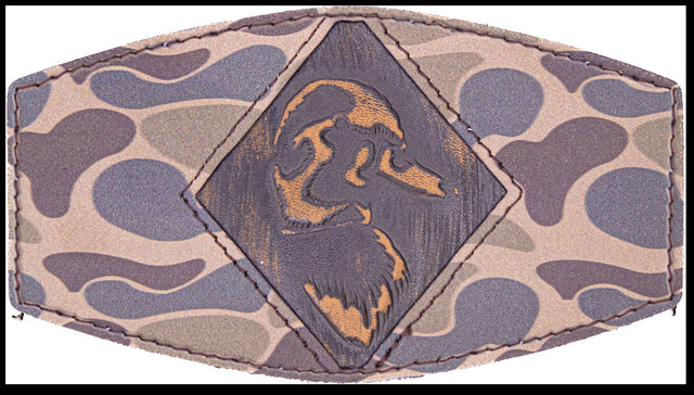 Mallard Old School Camo Brown Leather Patch Hat