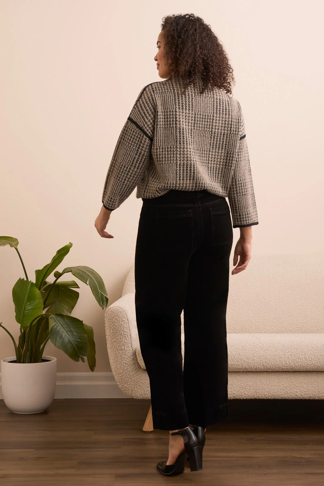 Soft Stretch Corduroy High Rise Ankle Pant