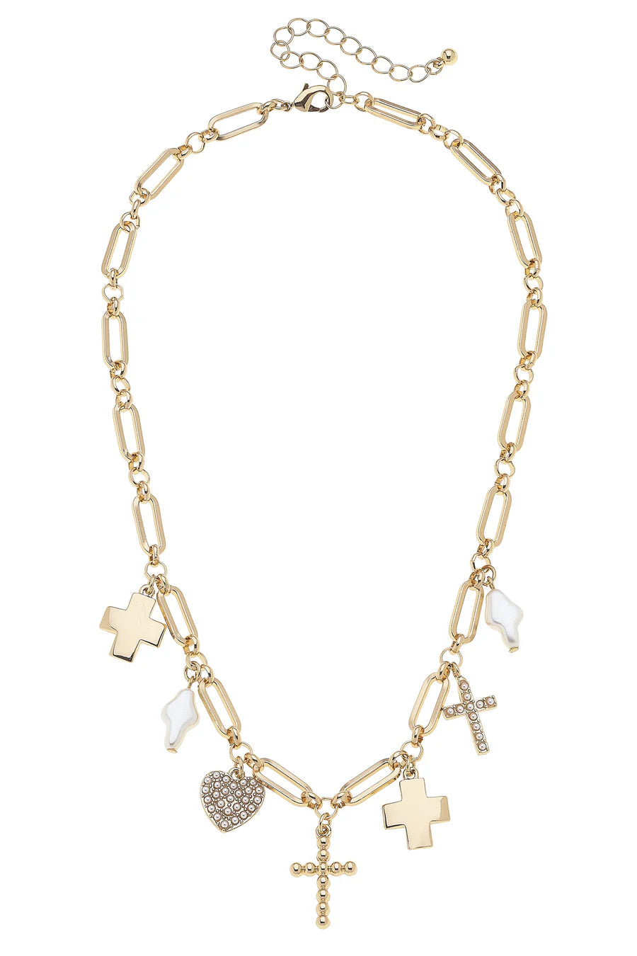Abigail Multi Cross Charm Necklace