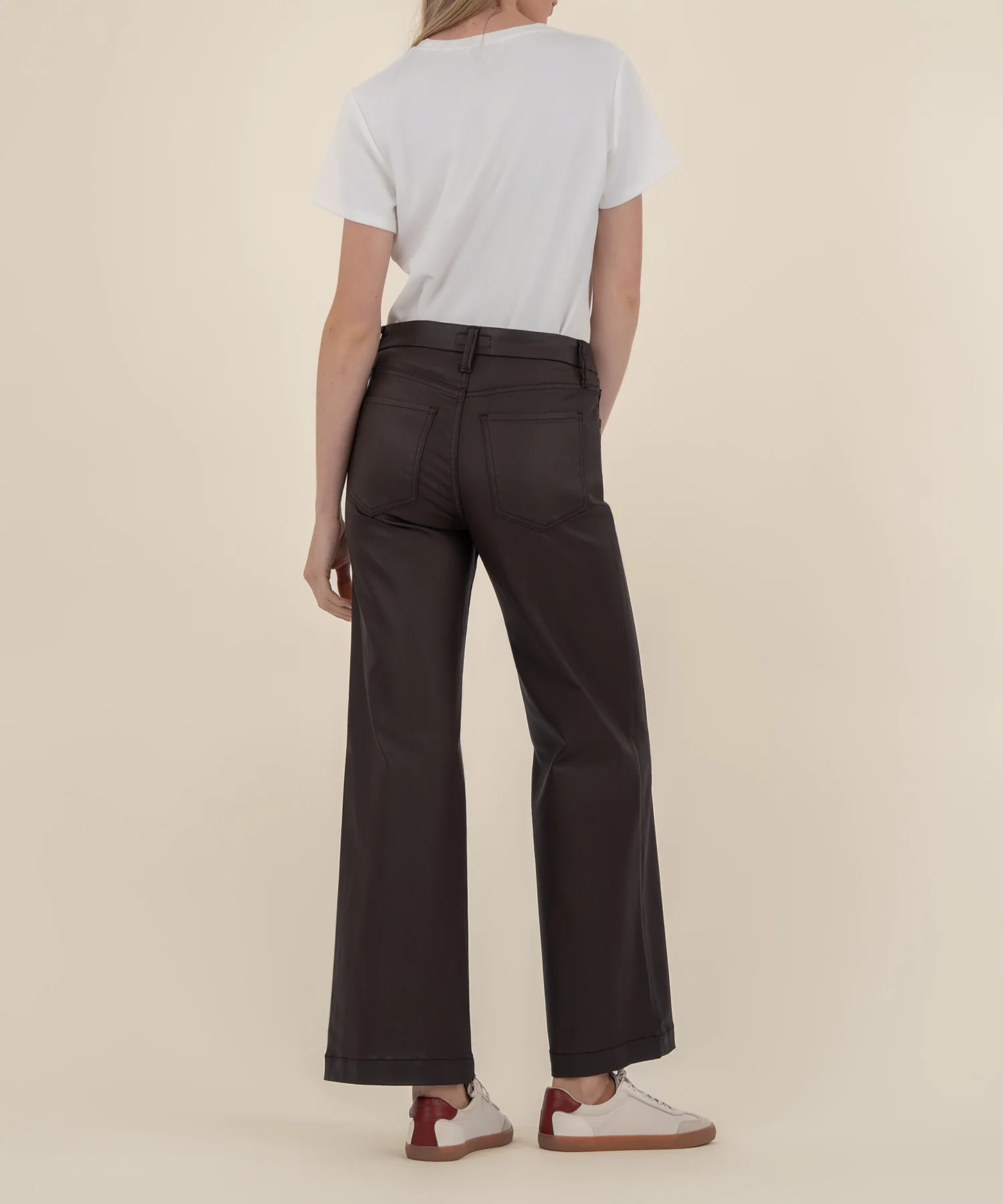 Meg Coated High Rise Wide Leg
