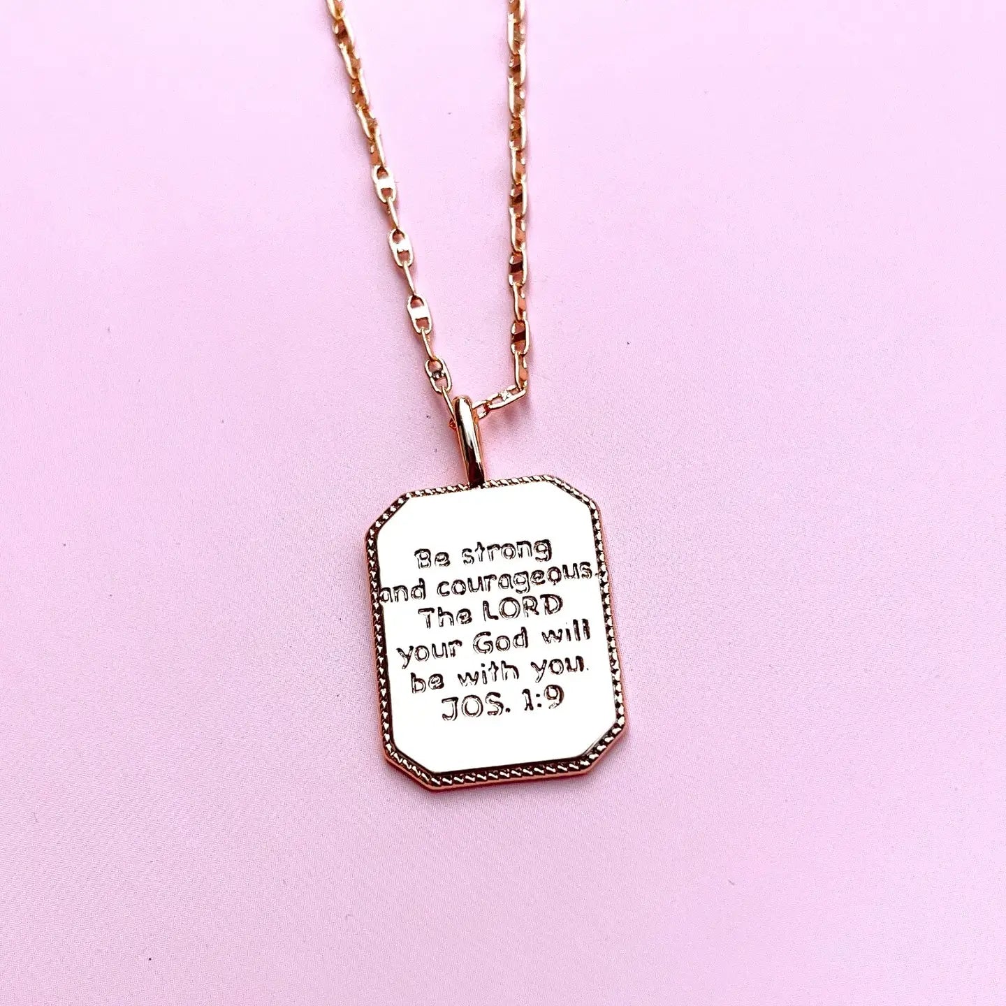 Joshua 1:9 Necklace | Gold