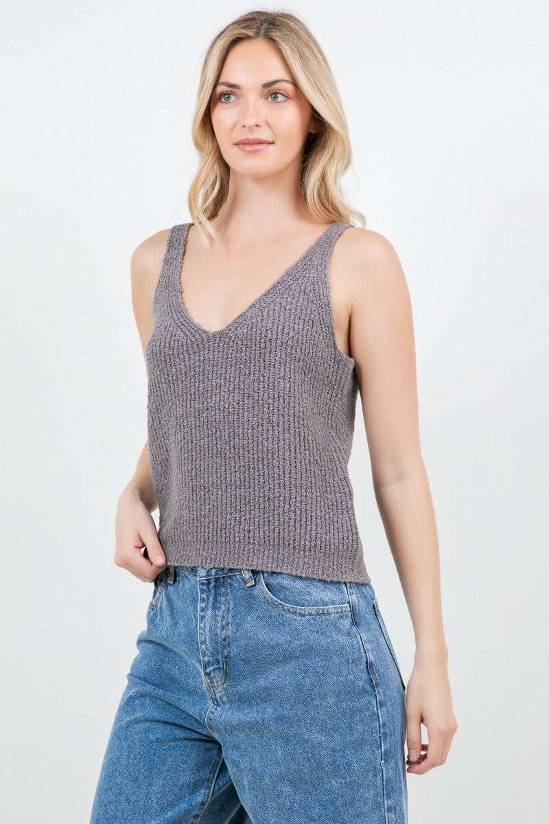 Knit V-Neck Tank