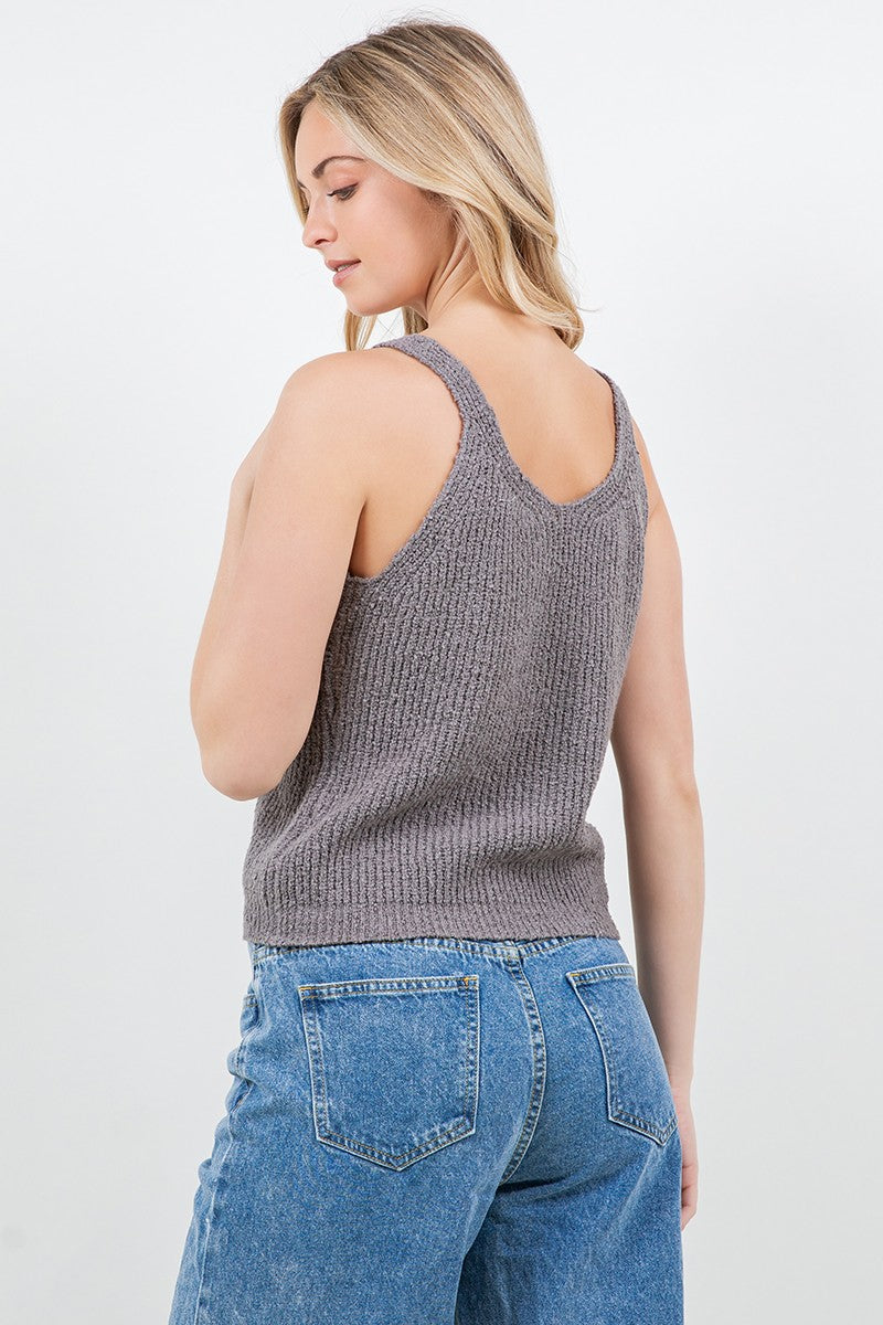 Knit V-Neck Tank