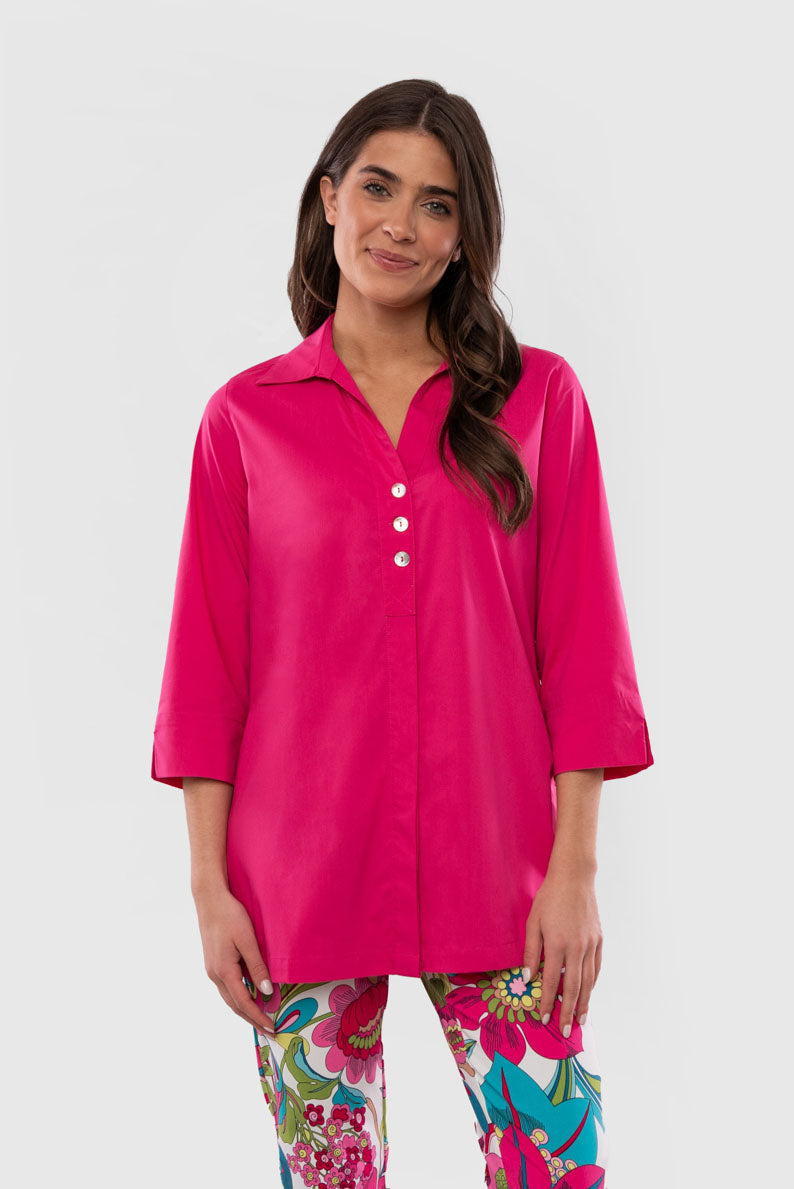 Akoya Shell Button Back Shirt