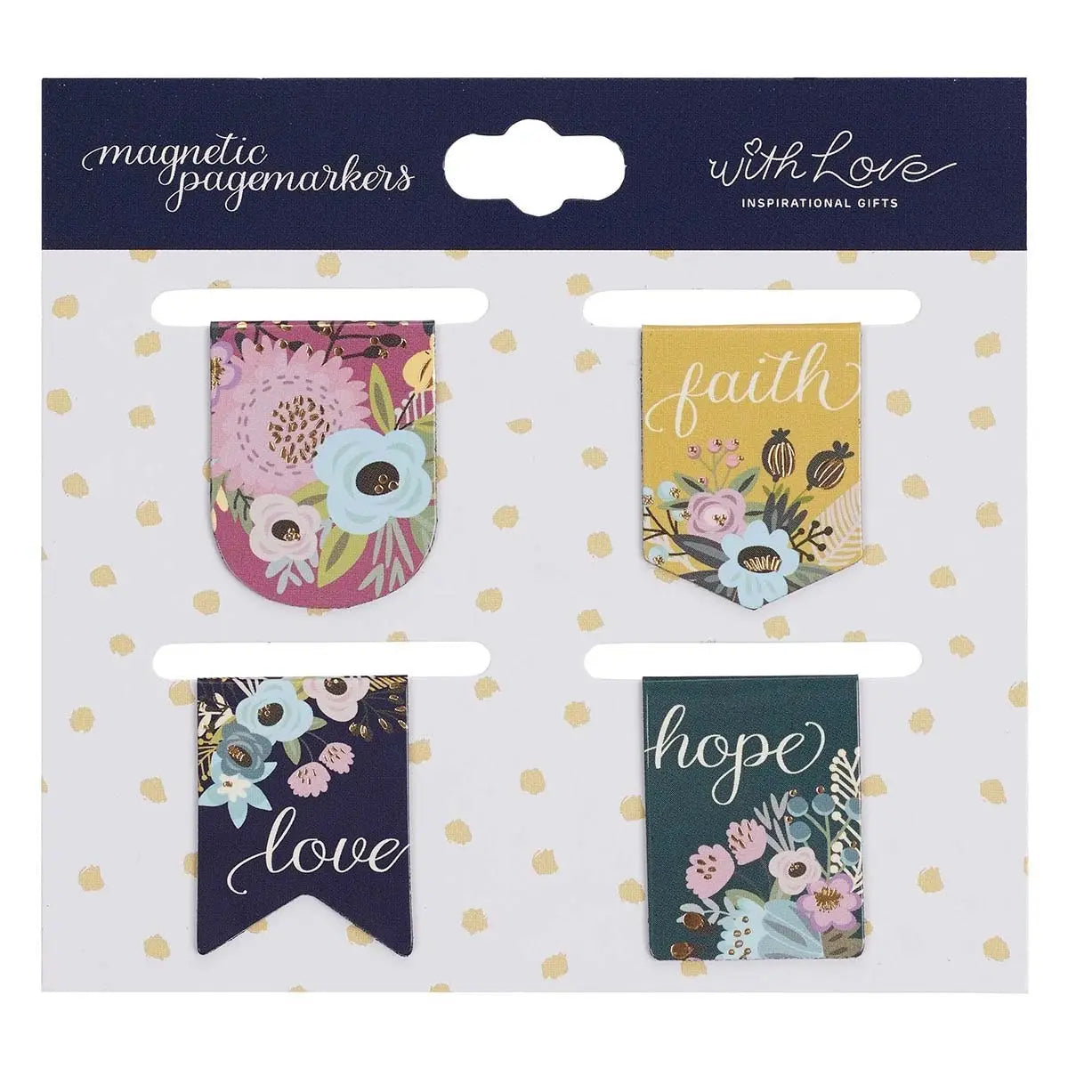 Petite Magnetic Bookmark Set | Faith, Hope, Love