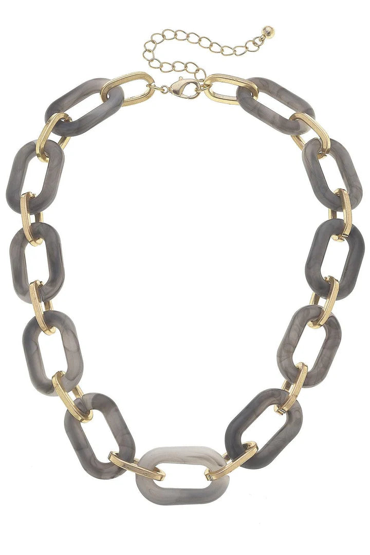 Mallory Marbled Resin Necklace | Canvas