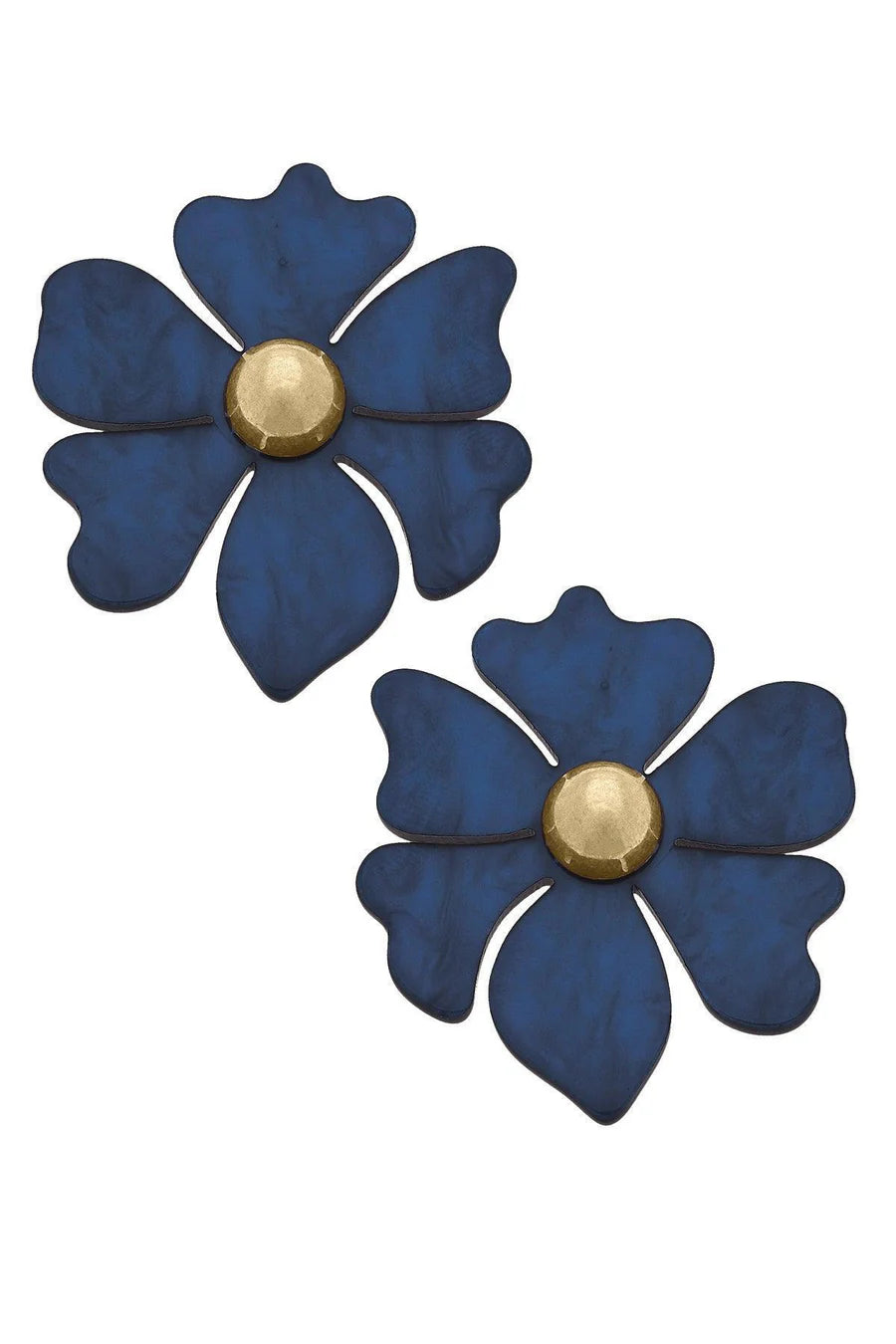 Sophie Marbled Resin Flower Stud Earrings | Canvas