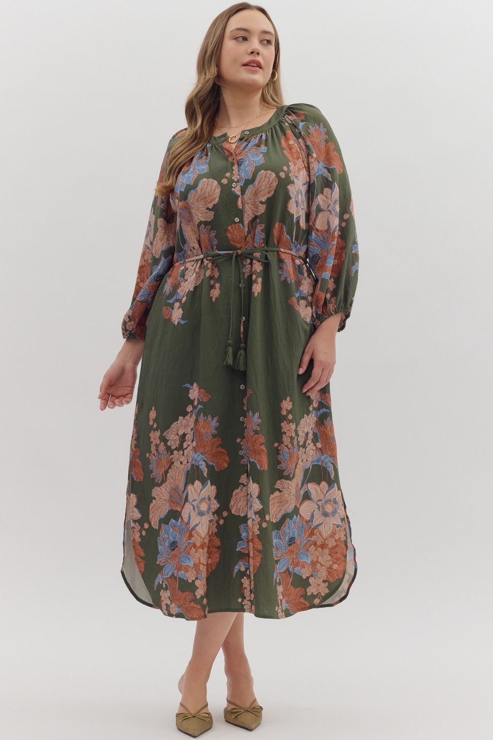 wildflower midi dress Wildflower Mood Midi Dress Olive / XL