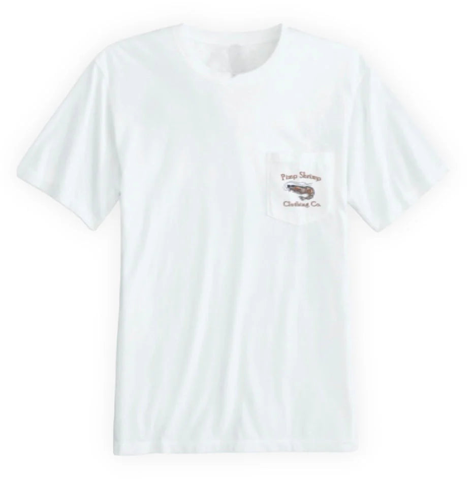 Short Sleeve Camo-Back Pocketed Tee | Pimp Shrimp Clothing Co.