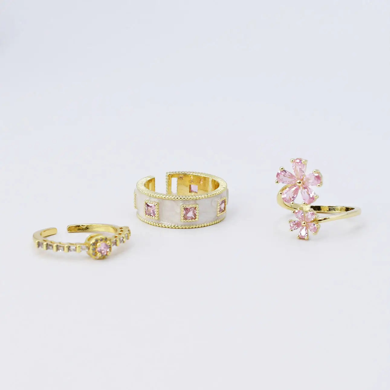 Pretty In Pink Ring Set