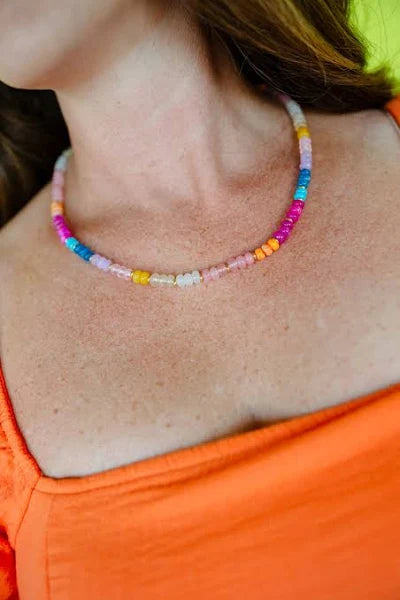 Rainbow Sugar Gemstone Necklace