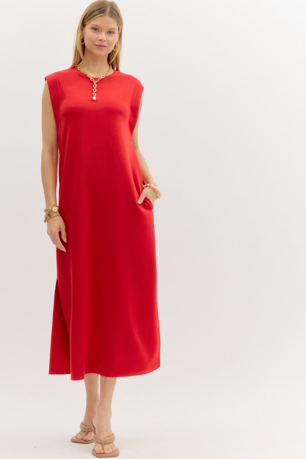 Soft Flow Midi Dress