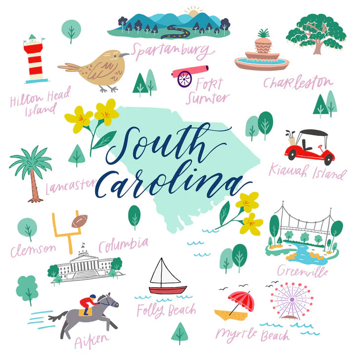 South Carolina Square Pillow