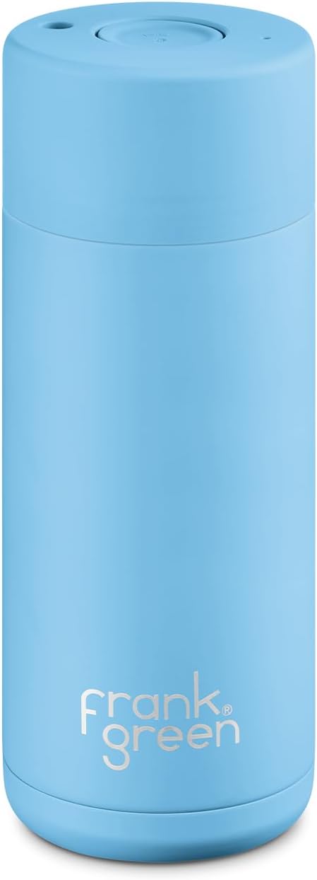 Ceramic Reusable Cup with Push Button Lid | Large 16oz