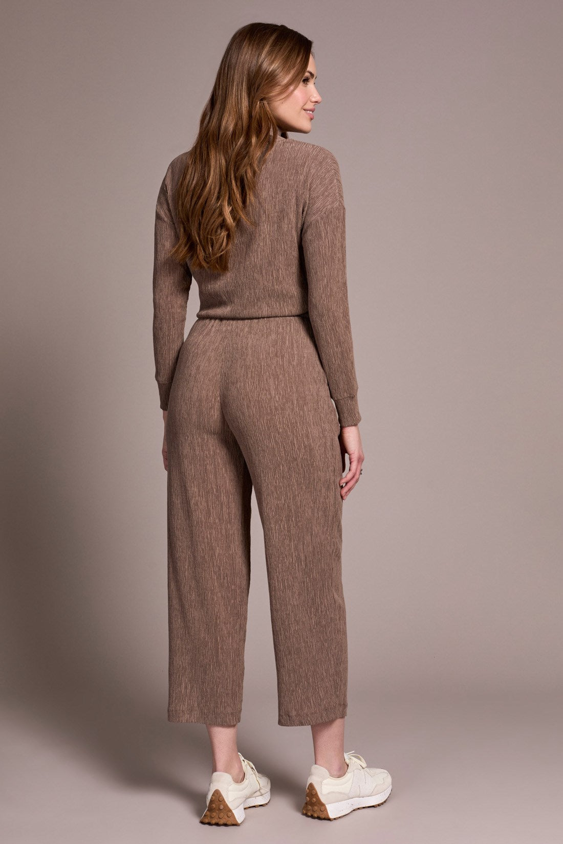 Two-Tone Crinkle Flowy Pant