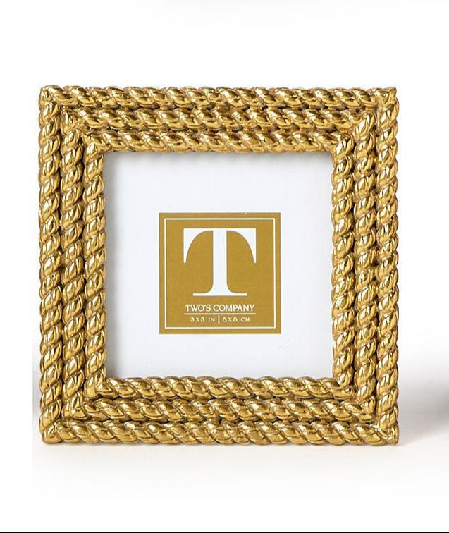 Triple Rope Gold Mini Photo Frame
