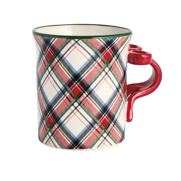 Tartan Mug with Bow Handle