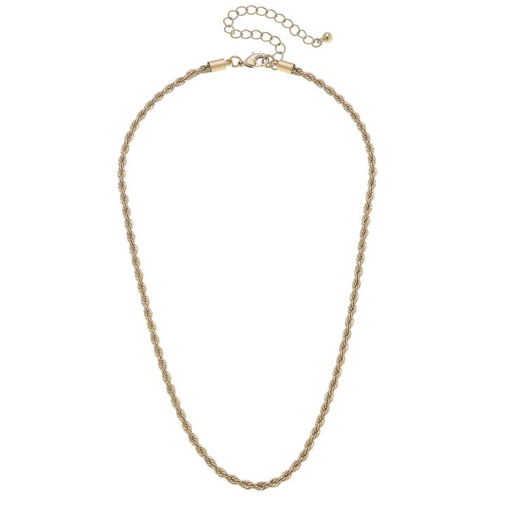 Brooklyn Twisted Rope Chain Charm Necklace