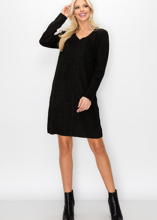 Aurora V-Neck Dress | Long Sleeve