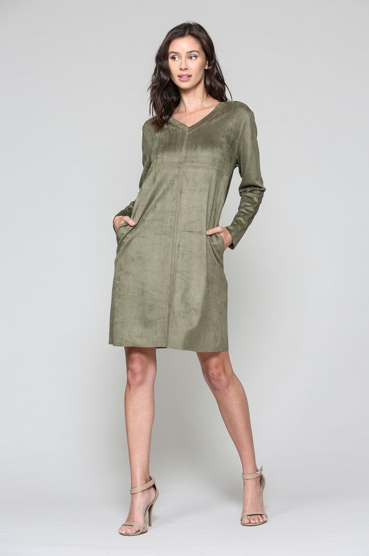 Aurora V-Neck Dress | Long Sleeve