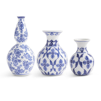 Blue & White Porcelain Bud Vases