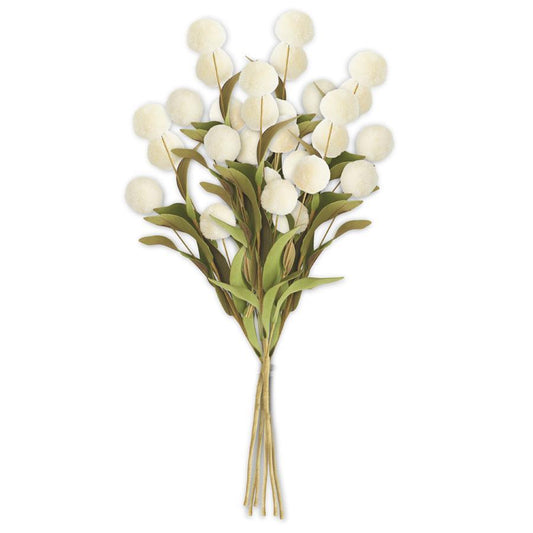 Pompom Pick w/Green Eva Leaves Bundle