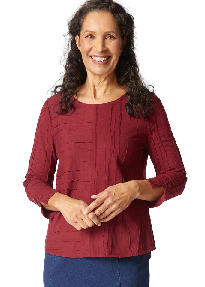 Steady Stream Button Back Top