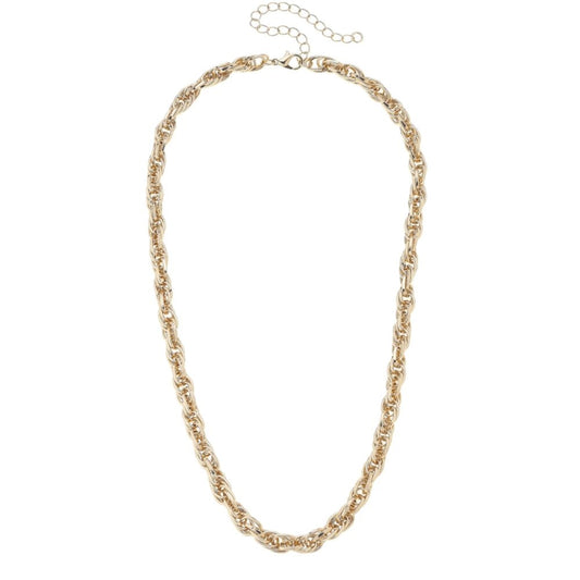 Camille Multi Link Rope Chain Necklace in Shiny Gold