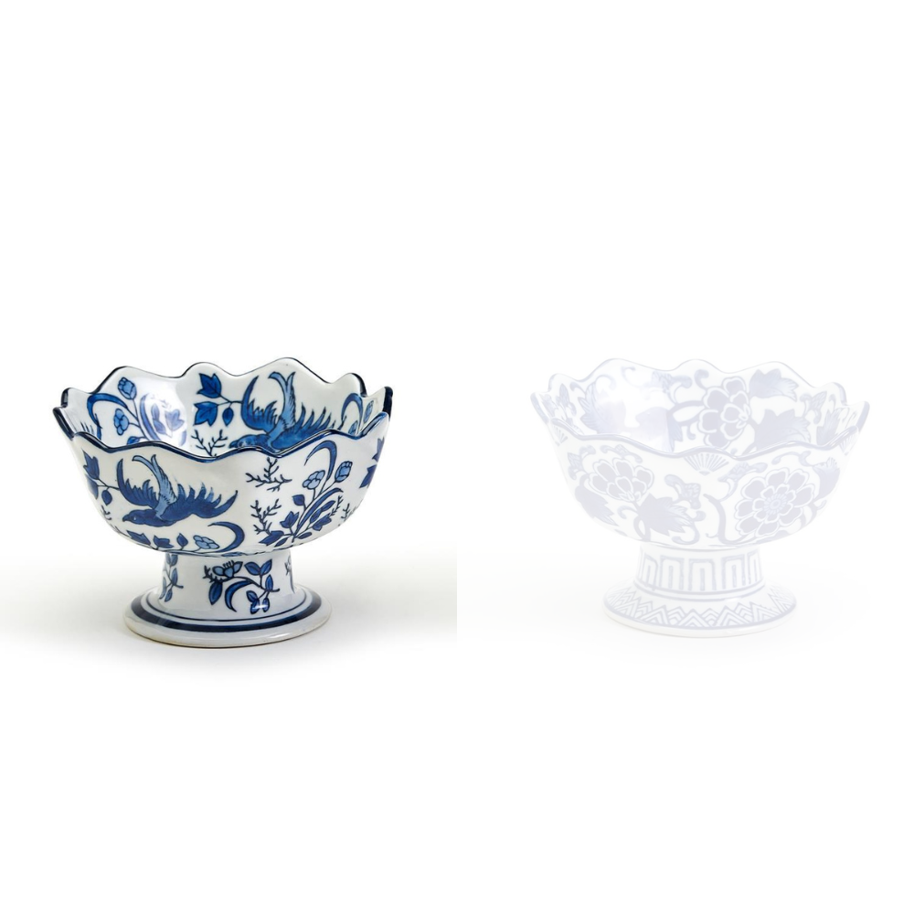 Scalloped Edge Footed Bowl