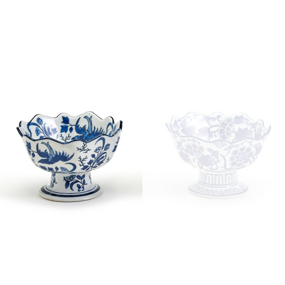 Scalloped Edge Footed Bowl