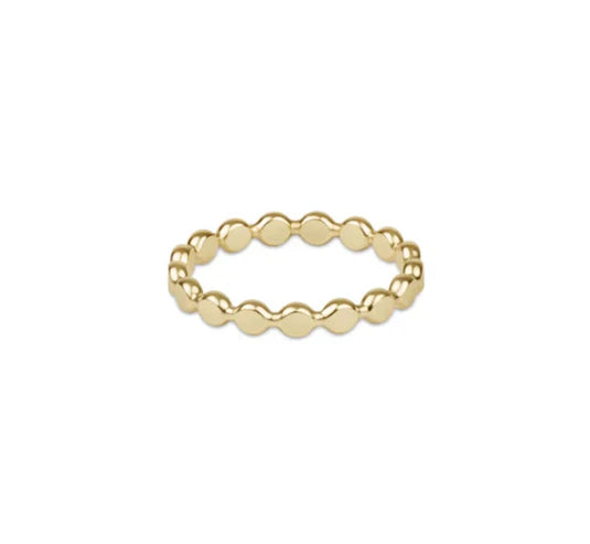 Classic Gold 2.5mm Beaded Disc Ring | enewton