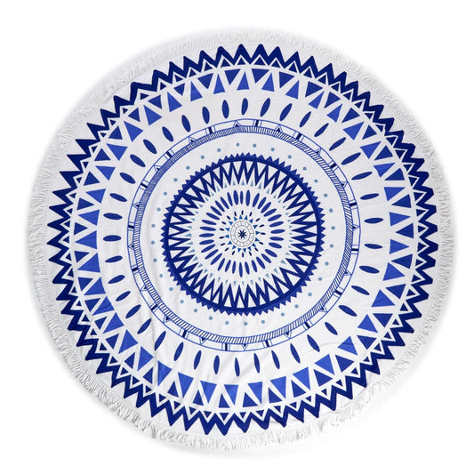 Full Circle Graphic Design Towel with Fringe