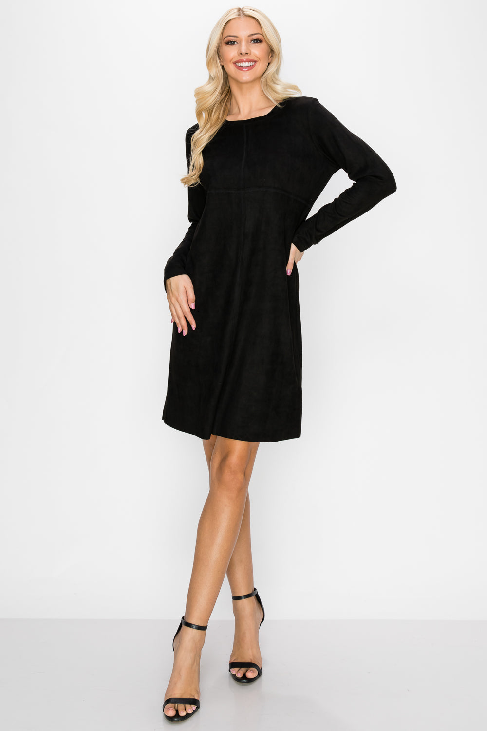 Aurora Round-Neck Dress | Long Sleeve