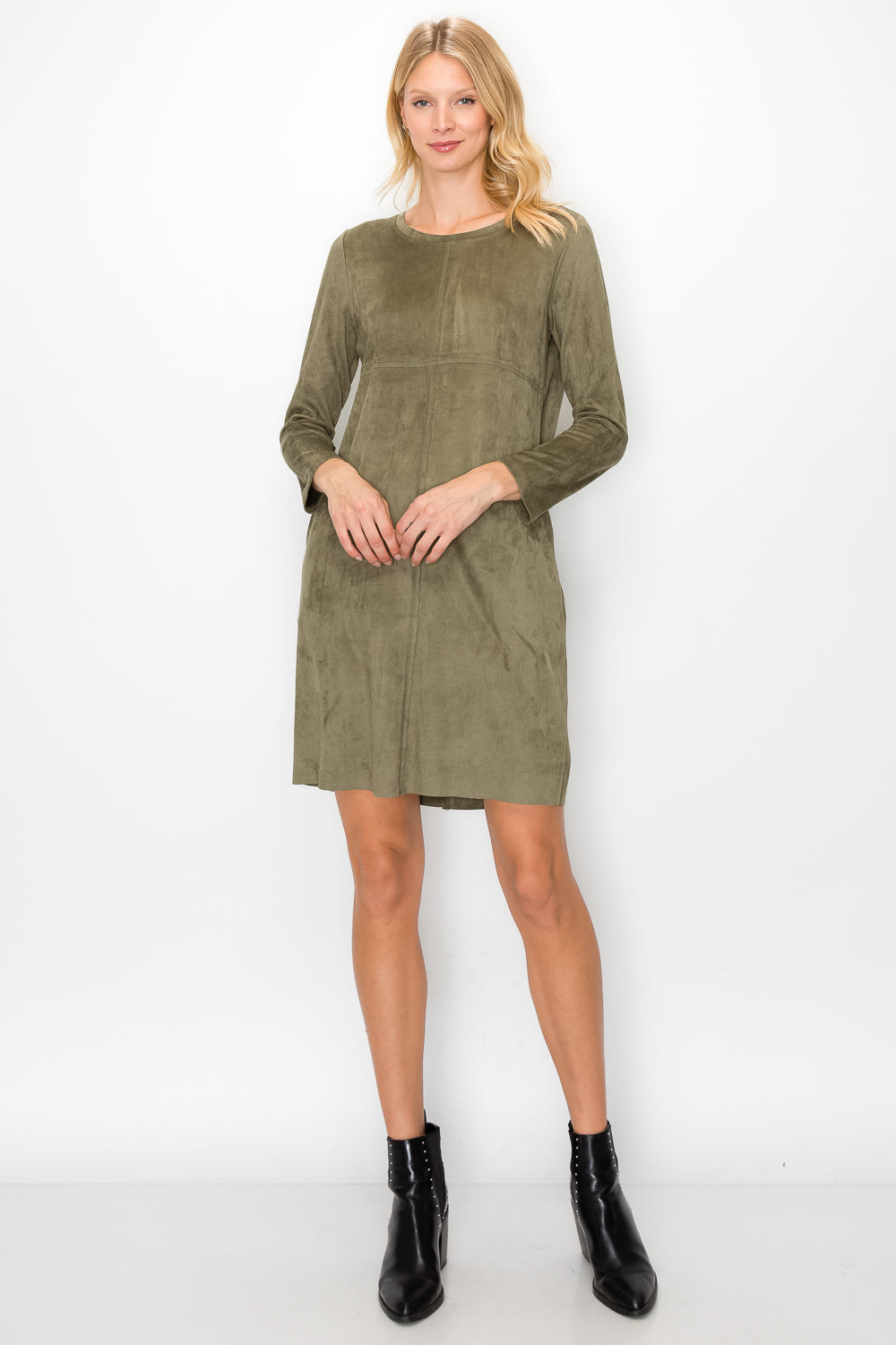 Aurora Round-Neck Dress | Long Sleeve