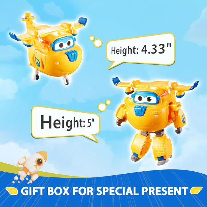 Super Wings 5" Transforming Toys | Donnie Airplane