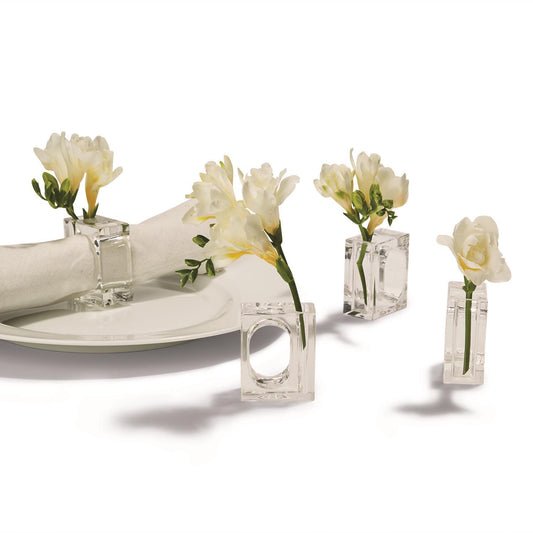 A La Carte Set of 4 Napkin/Flower Holders in Gift Box