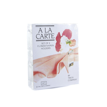 A La Carte Set of 4 Napkin/Flower Holders in Gift Box