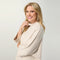 Coco + Carmen Heavenly-Luxe Stitch Detail Funnel Neck Sweater, available in Oatmeal and Black, featuring a soft knit, textured stitch detailing, relaxed fit, and funnel neckline.
